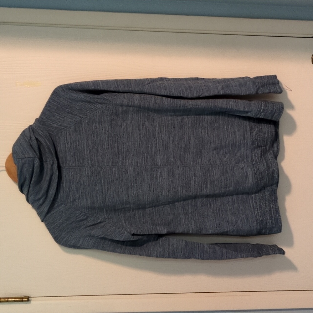 L.L. Bean Blue Cowl Neck Sweatshirt - Picture 4 of 4